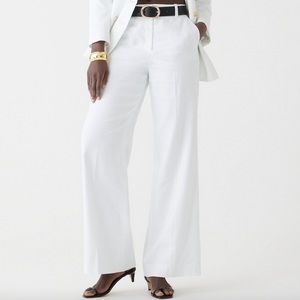 NWT J.Crew Carolina Flare Pant in Stretch Linen Blend